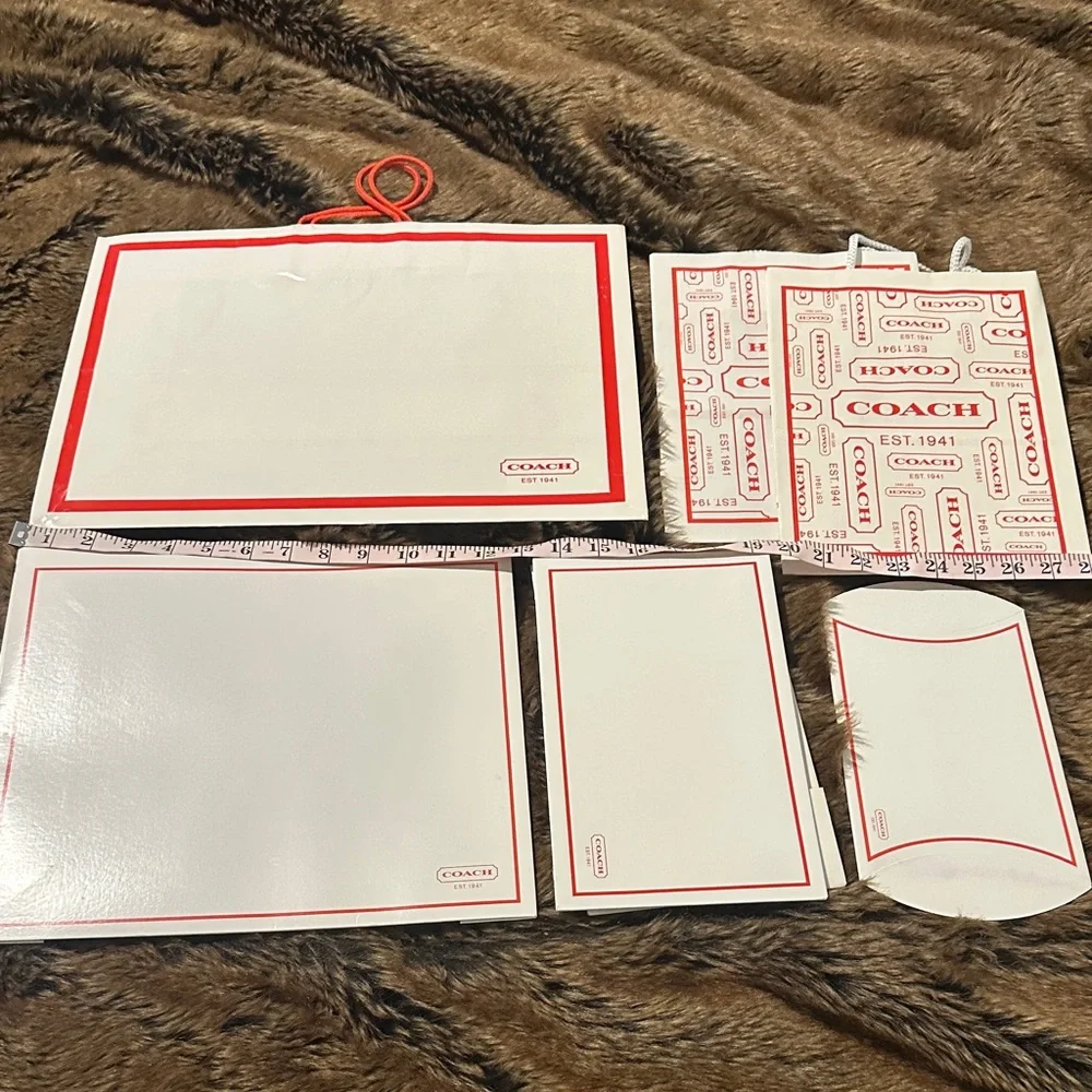 3 Coach Gift Bags& 3 Gift Boxes